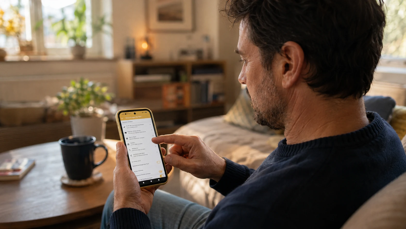 Familie richtet Telemarie in der Familien-App ein
