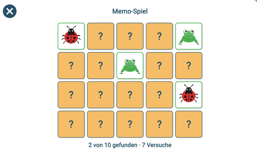 Screenshot: Memoryspiel